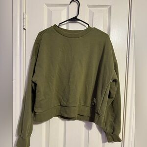 Women Sportswear Fit Long Sleeve Outdoor Sweatshirts, Olive - NWOT small/medium